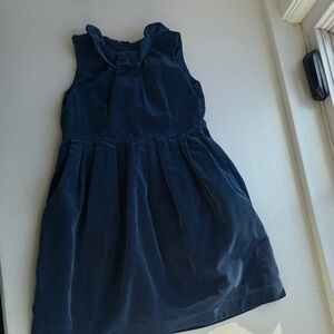 Janie and Jack Velvet Like Blue Dress